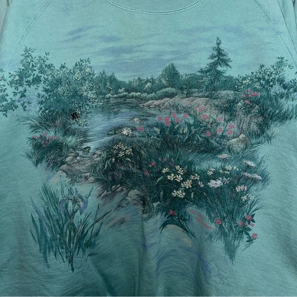 NWT Northern Reflections Floral Scenery Sweatshirt - Picture 2 of 7
